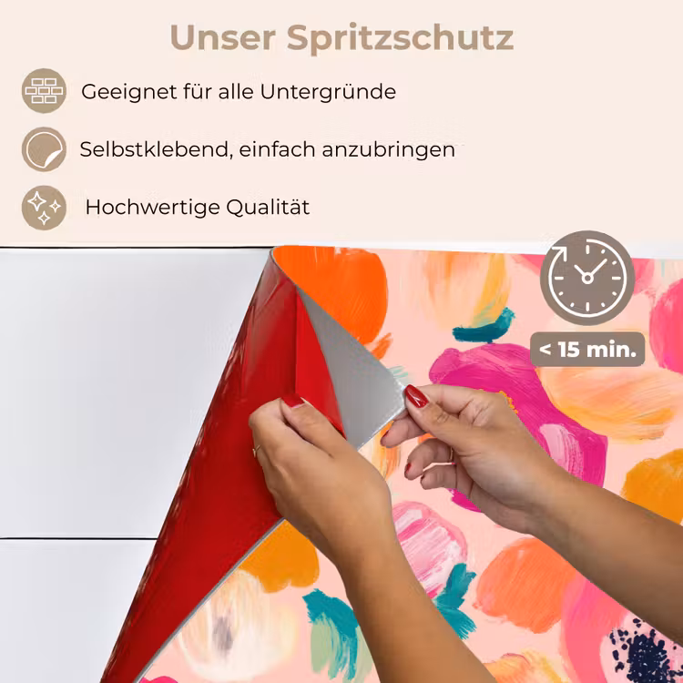 Bloesems - Vrolijk - Kleurrijk keuken achterwand spatscherm klein 900 -spatscherm_DE
