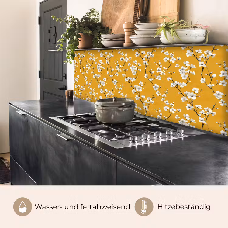 Bloesemtak - Aquarel - Geel keuken achterwand 2 middel 871 -usp_DE
