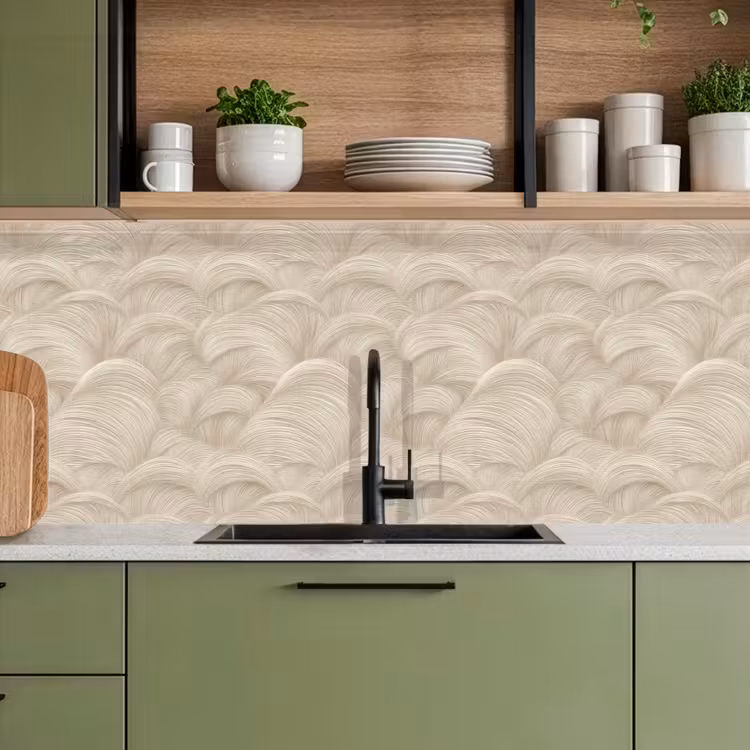Bogen - Patroon - Beige keuken achterwand 2 middel 871 -sfeer3
