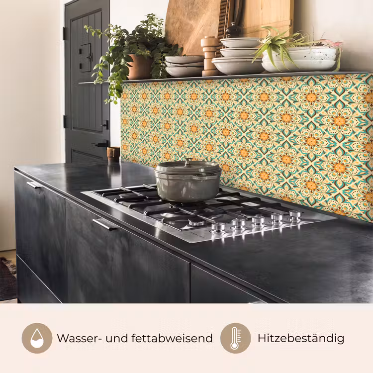 Boho - Patronen - Mandala - Bloemen keuken achterwand 2 middel 871 -usp_DE