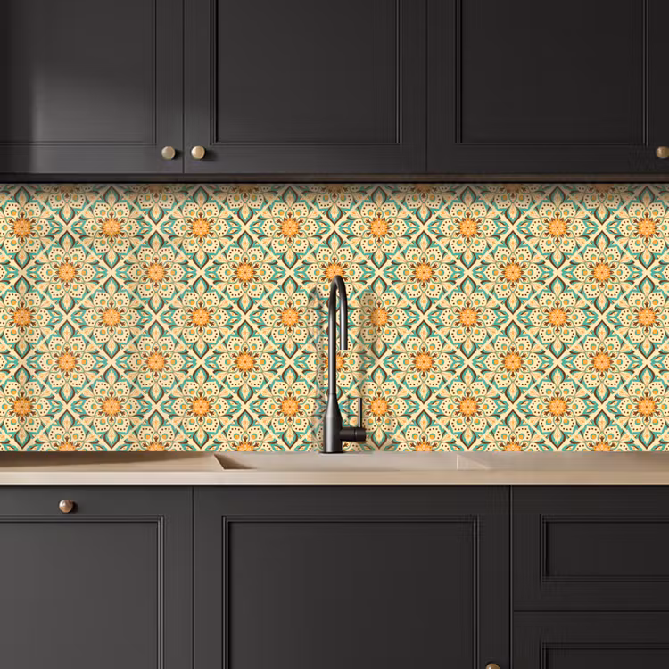 Boho - Patronen - Mandala - Bloemen keuken achterwand 2 middel 871 -sfeer1