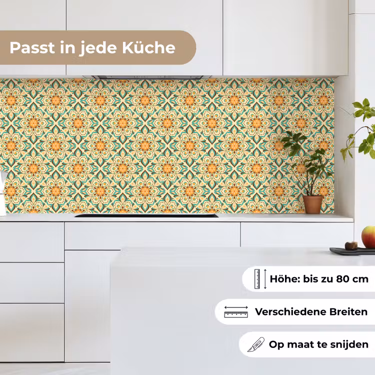 Boho - Patronen - Mandala - Bloemen keuken achterwand 2 middel 871 -sfeer4_DE