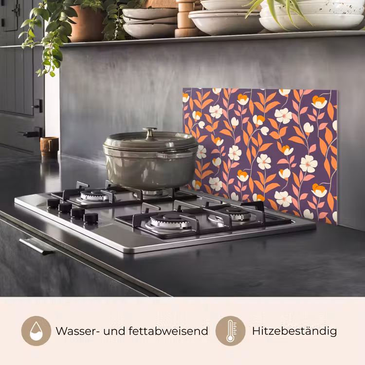 Boho - Vintage - Paars keuken achterwand spatscherm klein 900 -usp_DE