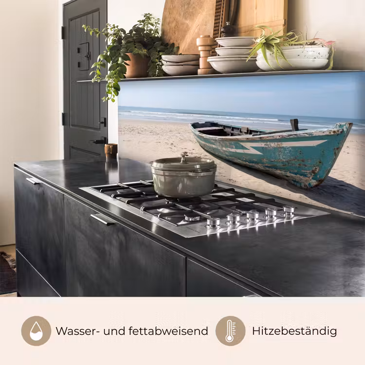 Boot - Zandstrand - Zee keuken achterwand 2 middel -usp_DE