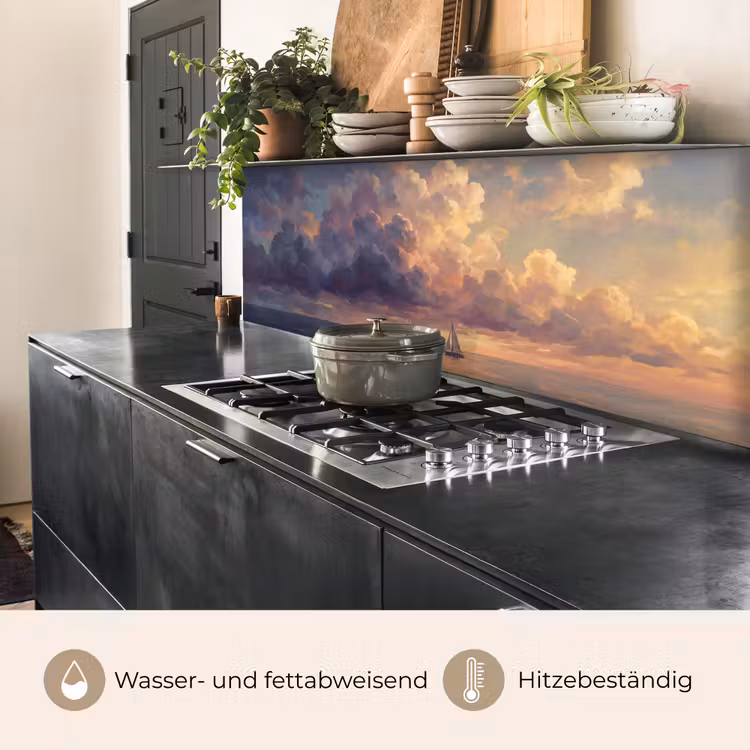 Boot - Zonsondergang - Zee - Natuur - Goud keuken achterwand 2 middel -usp_DE