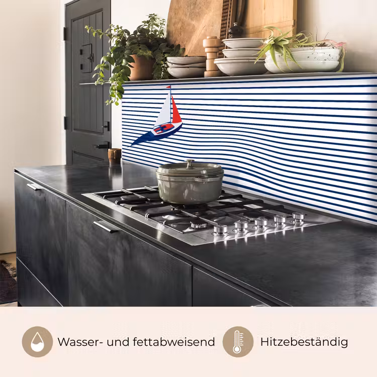 Boot - Water - Abstract - Blauw keuken achterwand 2 middel -usp_DE