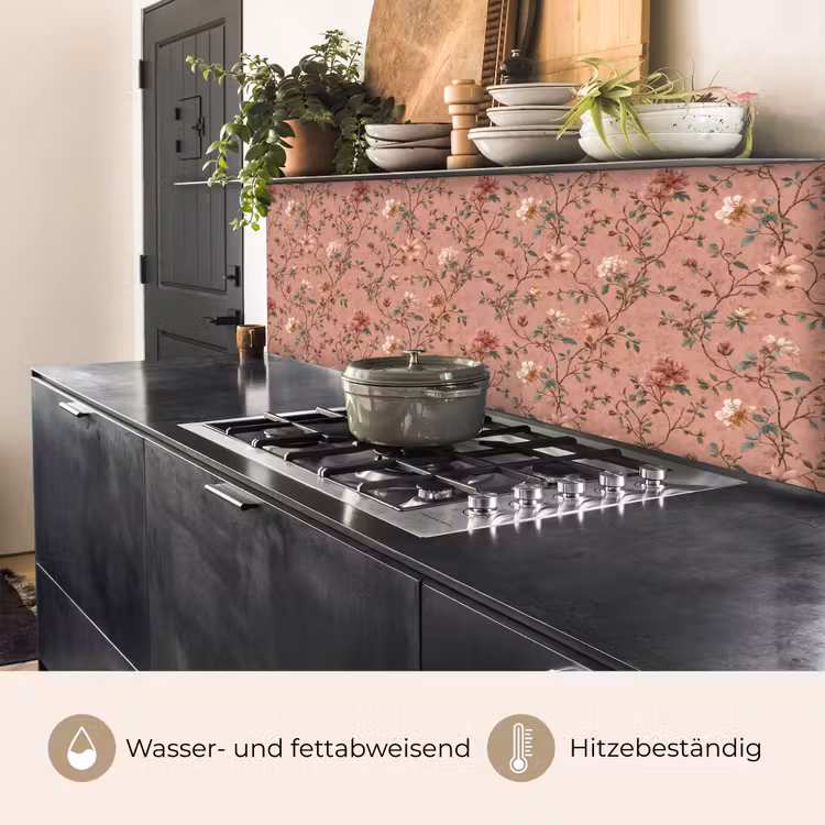 Botanisch - Bloemen - Roze keuken achterwand 2 middel 871 -usp_DE