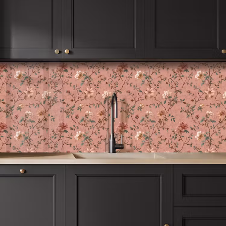 Botanisch - Bloemen - Roze keuken achterwand 2 middel 871 -sfeer1