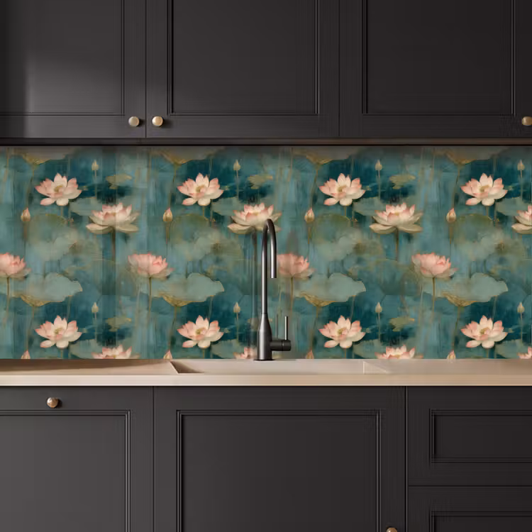 Botanisch - Bloemen - Roze keuken achterwand 2 middel 871 -sfeer1