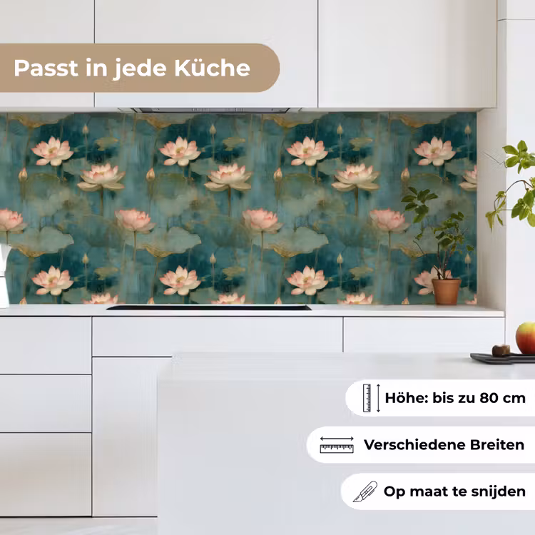 Botanisch - Bloemen - Roze keuken achterwand 2 middel 871 -sfeer4_DE