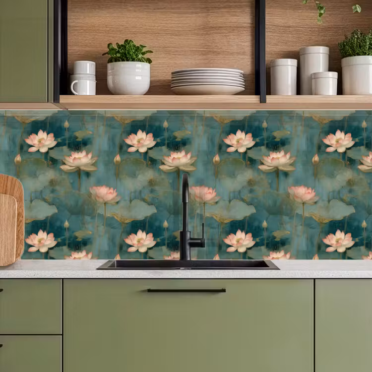 Botanisch - Bloemen - Roze keuken achterwand 2 middel 871 -sfeer3
