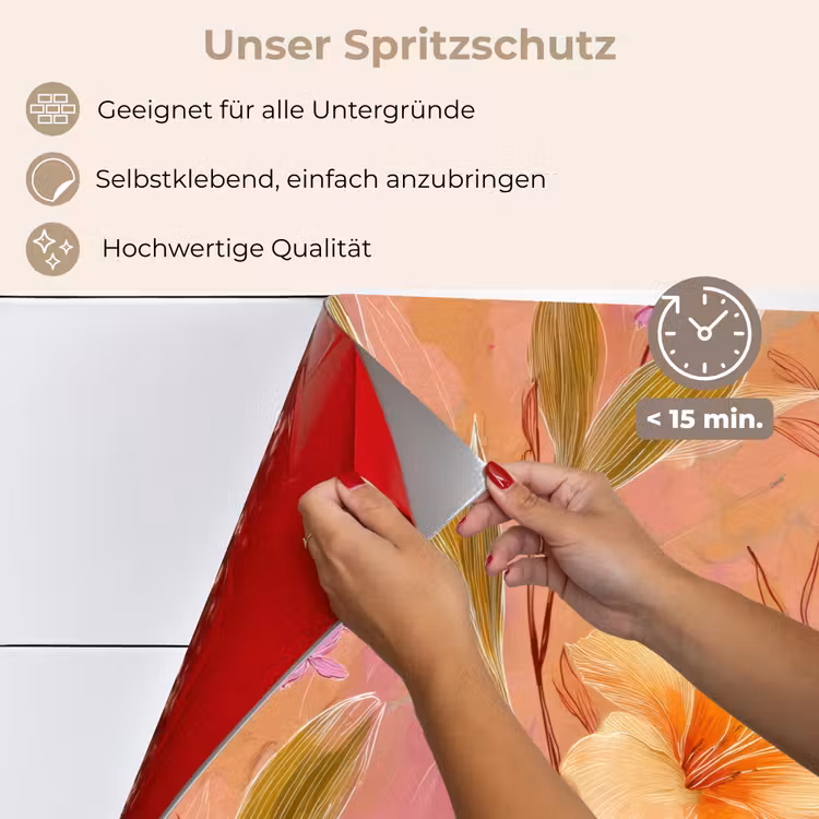 Botanisch - Bloemen - Kleurrijk keuken achterwand spatscherm klein 900 -spatscherm_DE