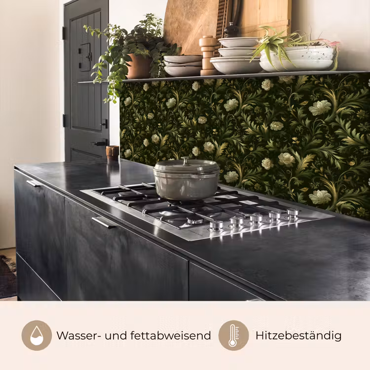 Botanisch - Naadloos - Bloemen keuken achterwand 2 middel 871 -usp_DE