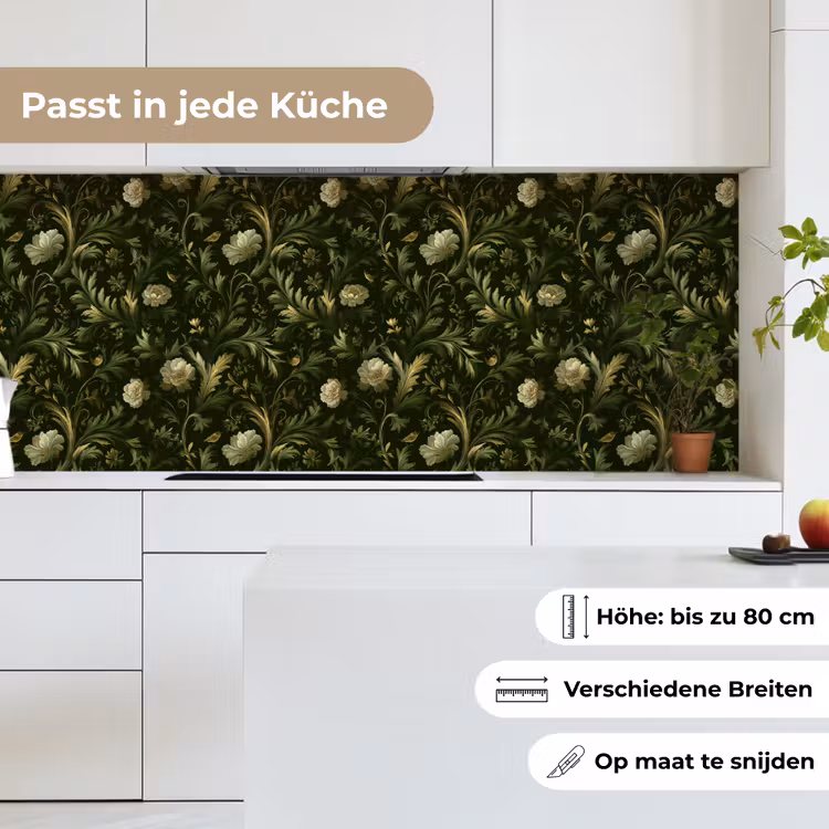 Botanisch - Naadloos - Bloemen keuken achterwand 2 middel 871 -sfeer4_DE