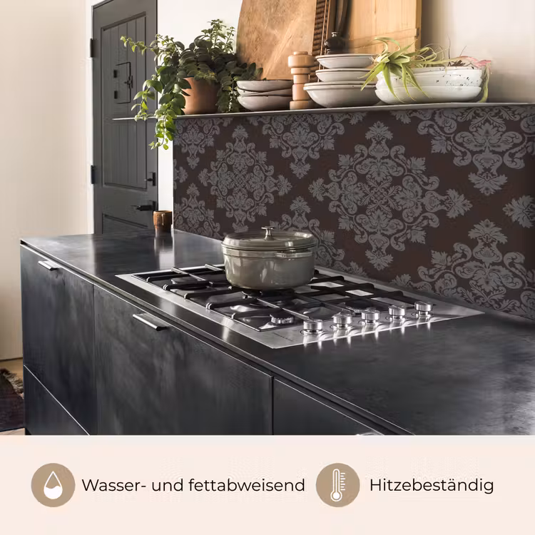 Bruin - Grijs - Sierlijk - Patroon keuken achterwand 2 middel 871 -usp_DE