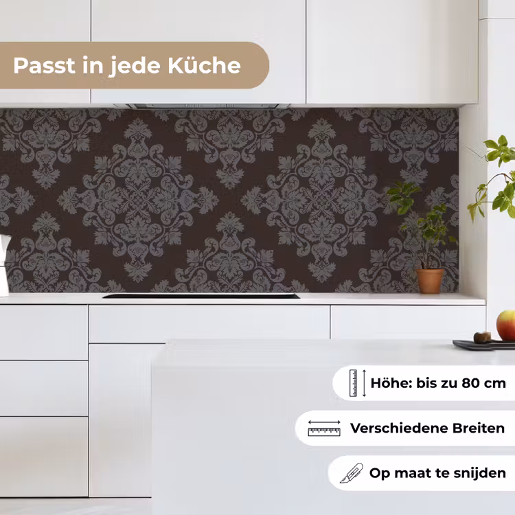 Bruin - Grijs - Sierlijk - Patroon keuken achterwand 2 middel 871 -sfeer4_DE