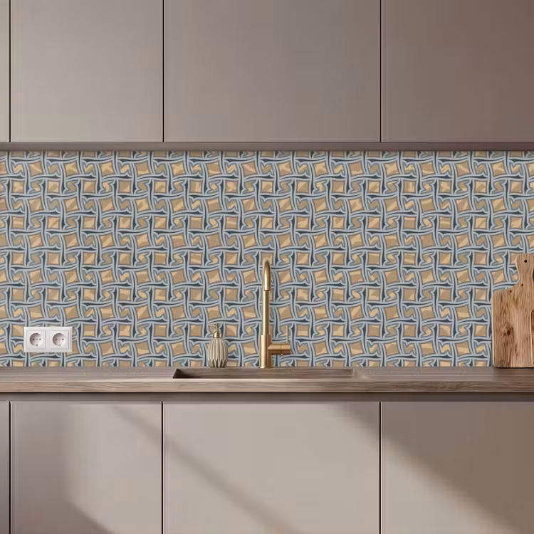 Bruin - Patronen - Geometrie keuken achterwand 2 middel 871 zz_3dshopping