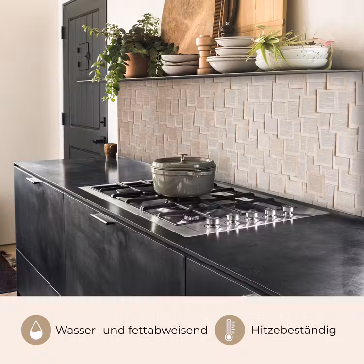 Boekpagina - Collage - Literatuur - Vintage - Beige keuken achterwand 2 middel -usp_DE
