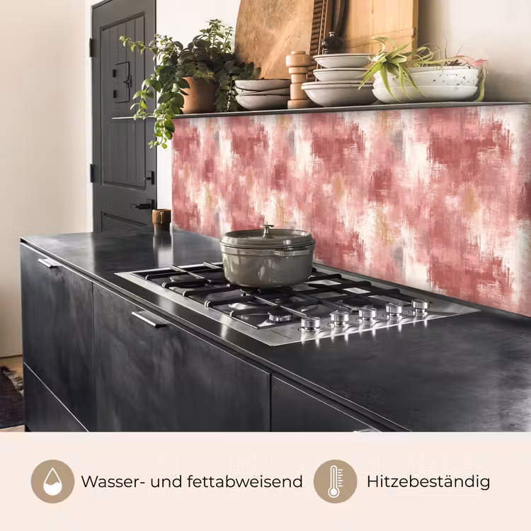 Penseelstrepen - Verweerd - Roze keuken achterwand 2 middel 871 -usp_DE