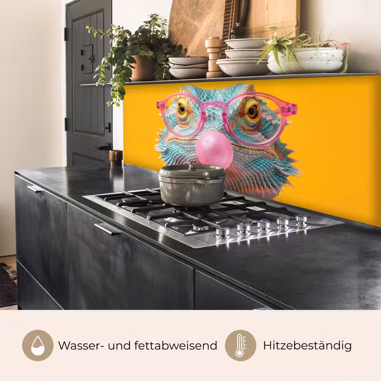 Kameleon - Kauwgom - Kleurrijk keuken achterwand 2 middel -usp_DE