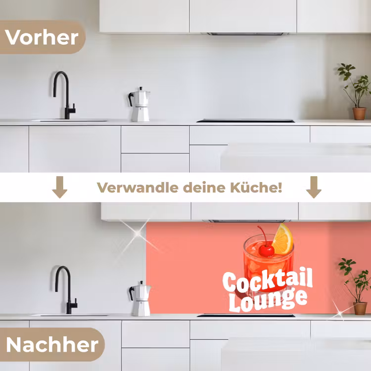 Cocktail Lounge - Glas - Koraal keuken achterwand 2 middel -voor-na_DE