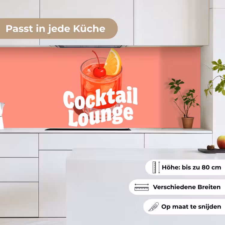Cocktail Lounge - Glas - Koraal keuken achterwand 2 middel -sfeer4_DE