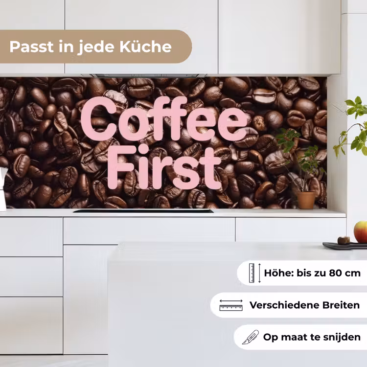 Coffee First - Koffiebonen - Roze keuken achterwand 2 middel -sfeer4_DE