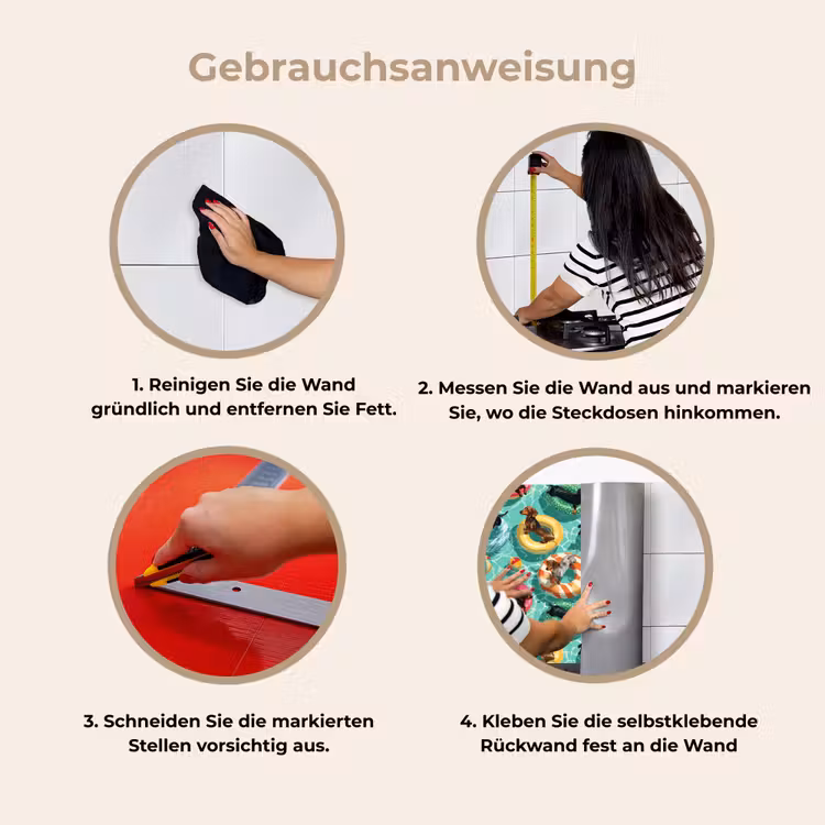 Teckels - Zwembad - Kleurrijk keuken achterwand 2 middel 871 -gebruiksaanwijzing_DE