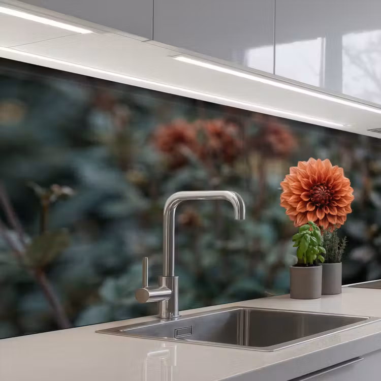 Dahlia - Bloem - Natuur - Sfeervol keuken achterwand 2 middel -3d_schuin