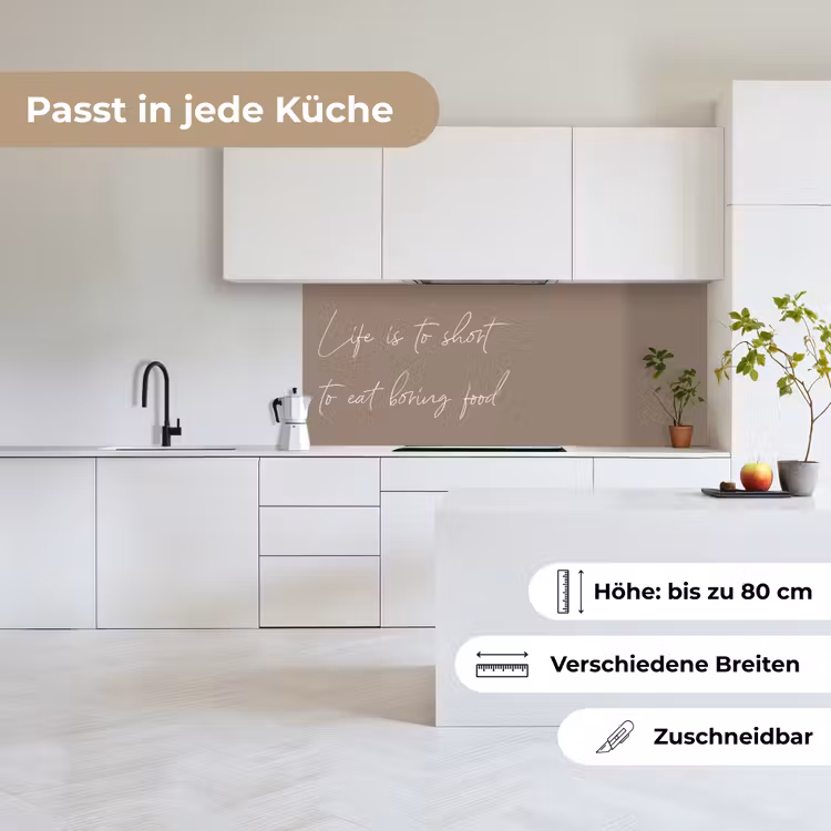 Life is to short to eat boring food keuken achterwand 2 middel -sfeer4_DE