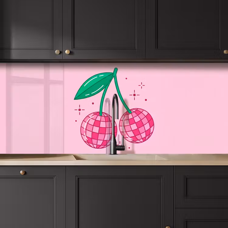 Decoratie - Disco-bal - Feest - Roze keuken achterwand 2 middel -sfeer1