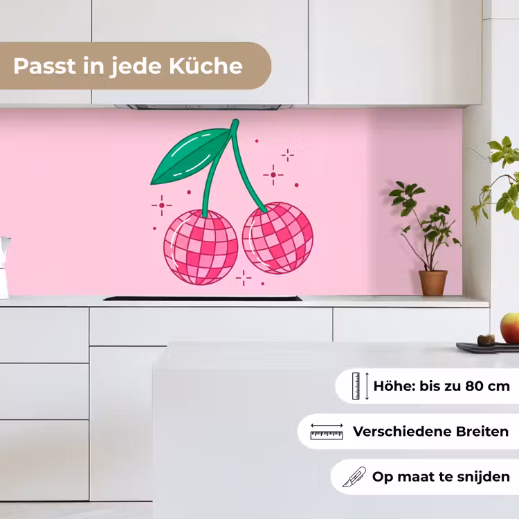 Decoratie - Disco-bal - Feest - Roze keuken achterwand 2 middel -sfeer4_DE