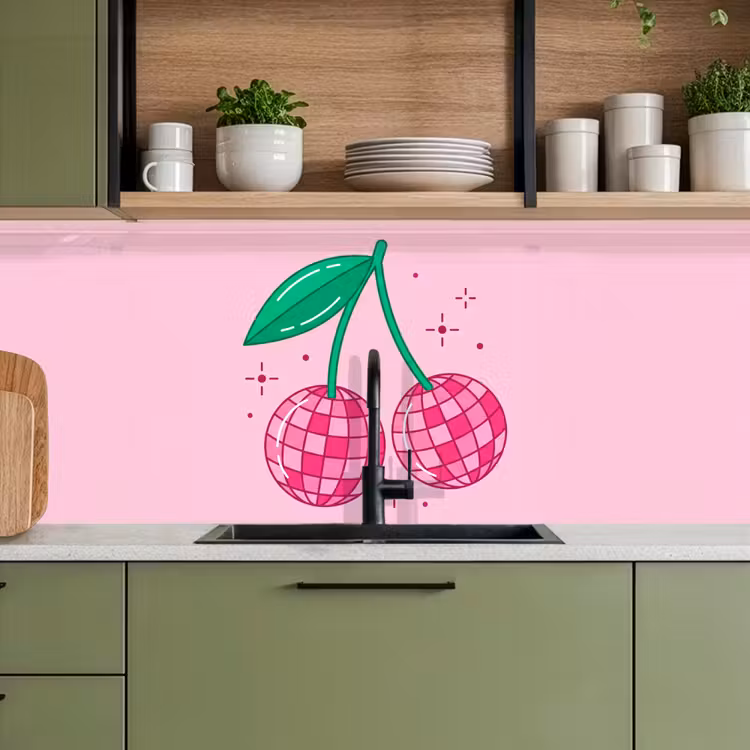 Decoratie - Disco-bal - Feest - Roze keuken achterwand 2 middel -sfeer3