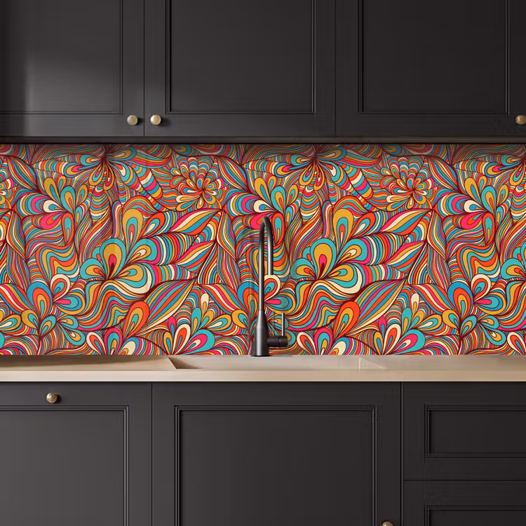 Design - Jaren 70 - Fantasy - Kleur keuken achterwand 2 middel 871 -sfeer1