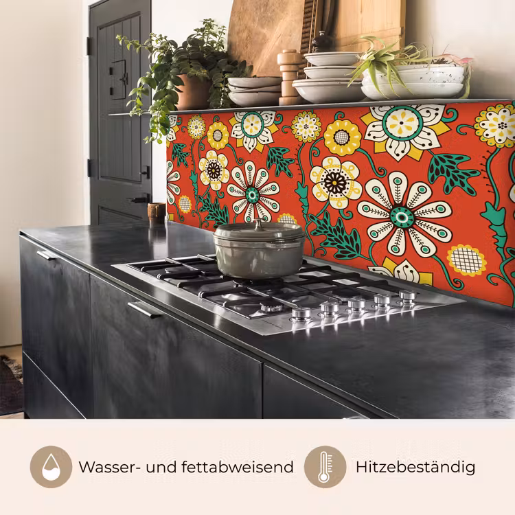 Design - Bloemen - Hippie - Retro keuken achterwand 2 middel 871 -usp_DE