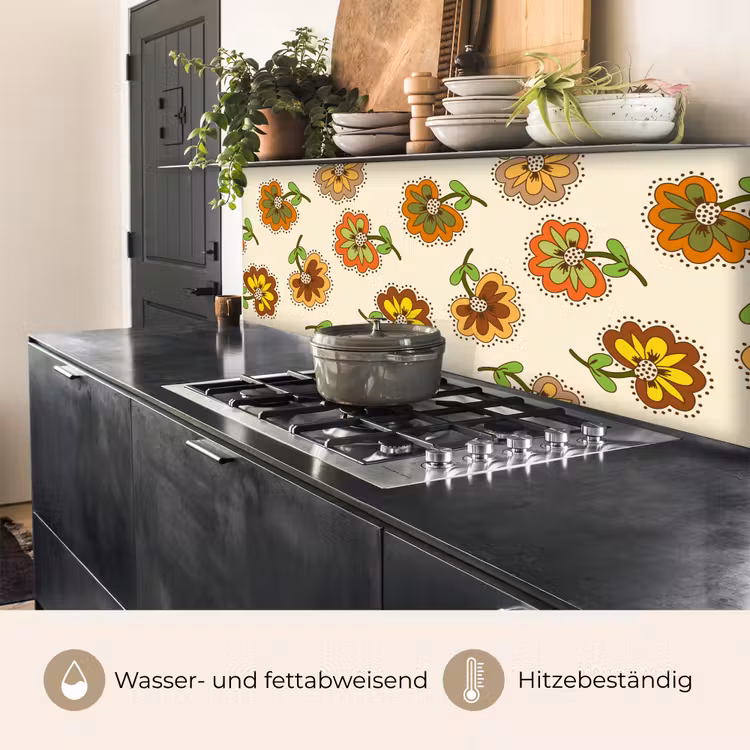 Design - Bloemen - Retro - Vintage keuken achterwand 2 middel 871 -usp_DE
