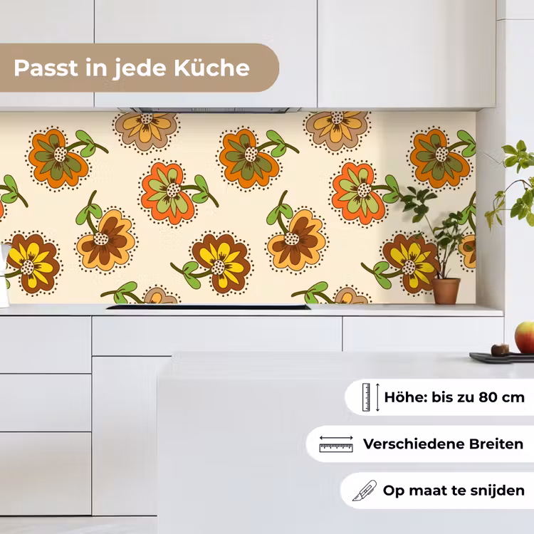 Design - Bloemen - Retro - Vintage keuken achterwand 2 middel 871 -sfeer4_DE