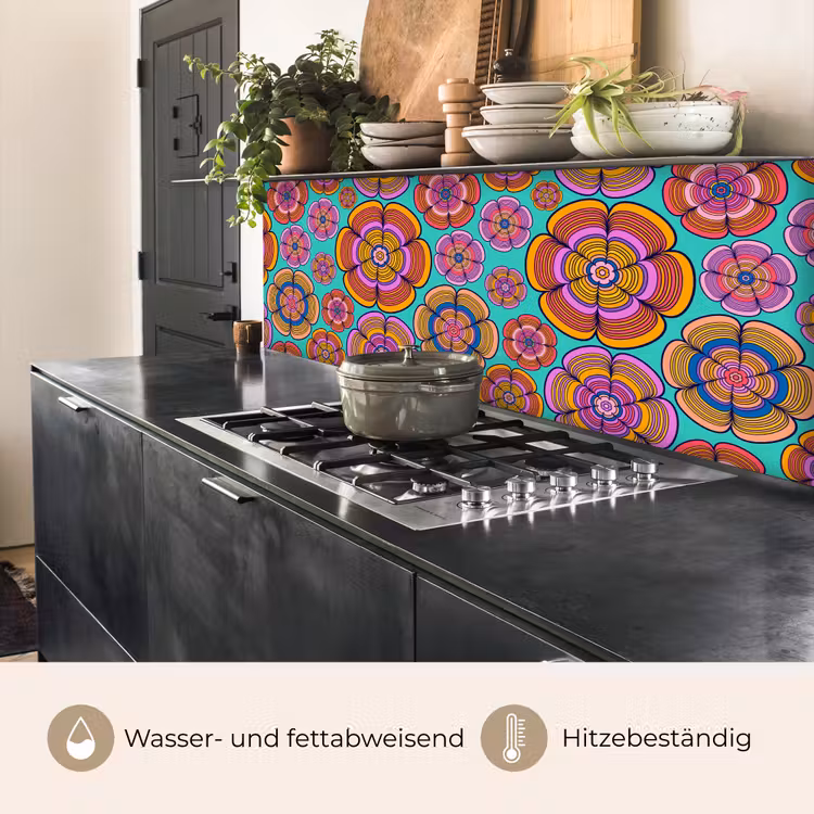 Design - Flower Power - Kleuren keuken achterwand 2 middel 871 -usp_DE