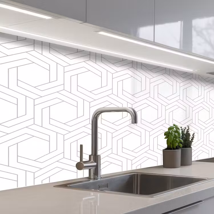 Design - Geometrie - Patronen - Abstract keuken achterwand 2 middel 871 -3d_schuin