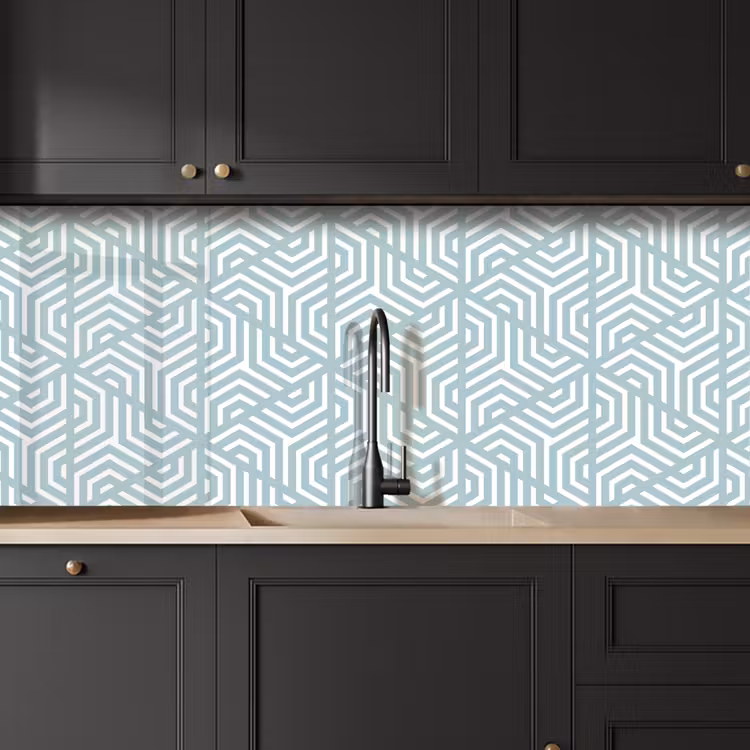 Design - Geometrie - Patroon - Driehoek keuken achterwand 2 middel 871 -sfeer1