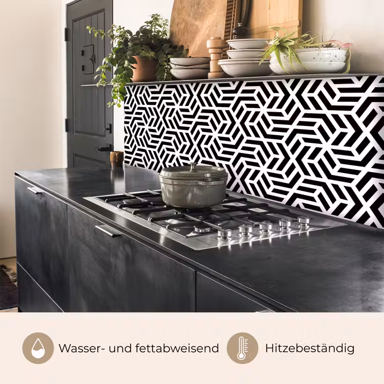 Design - Geometrie - Patroon - Zwart - Wit keuken achterwand 2 middel 871 -usp_DE