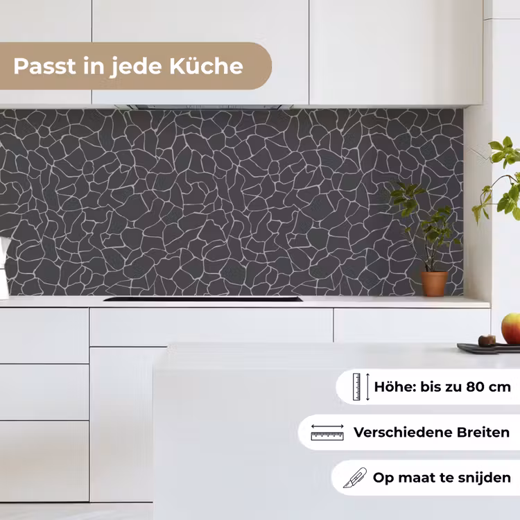 Design - Geometrie - Zwart keuken achterwand 2 middel 871 -sfeer4_DE