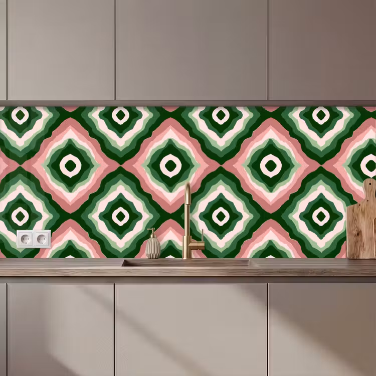 Ontwerp - Organisch - Kleurrijk keuken achterwand 2 middel 871 zz_3dshopping