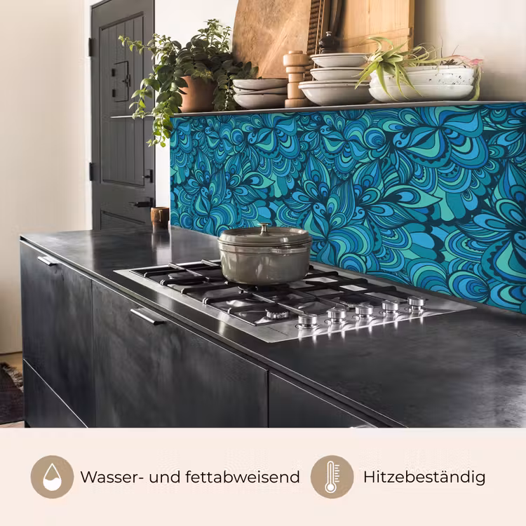 Design - Vintage - Blauw - Turquoise keuken achterwand 2 middel 871 -usp_DE