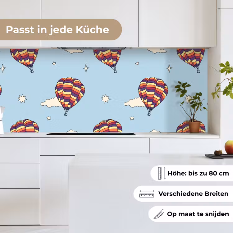 Design - Vintage - Luchtballon keuken achterwand 2 middel 871 -sfeer4_DE