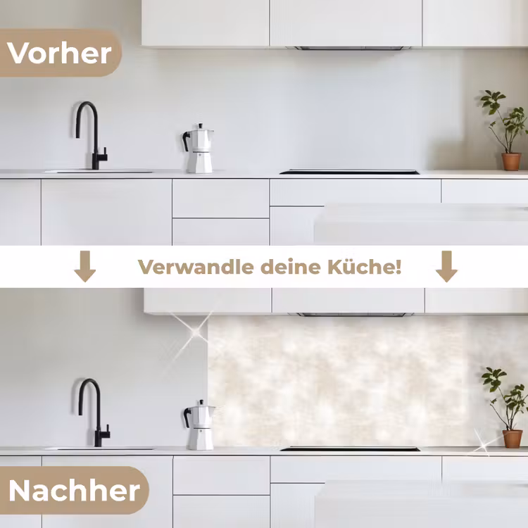 Subtiel - Structuur - Beige keuken achterwand 2 middel 871 -voor-na_DE