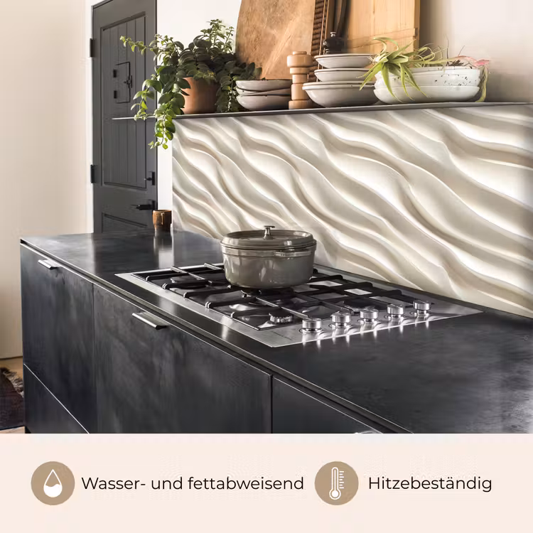 Diagonaal - Golven - Crème keuken achterwand 2 middel 871 -usp_DE