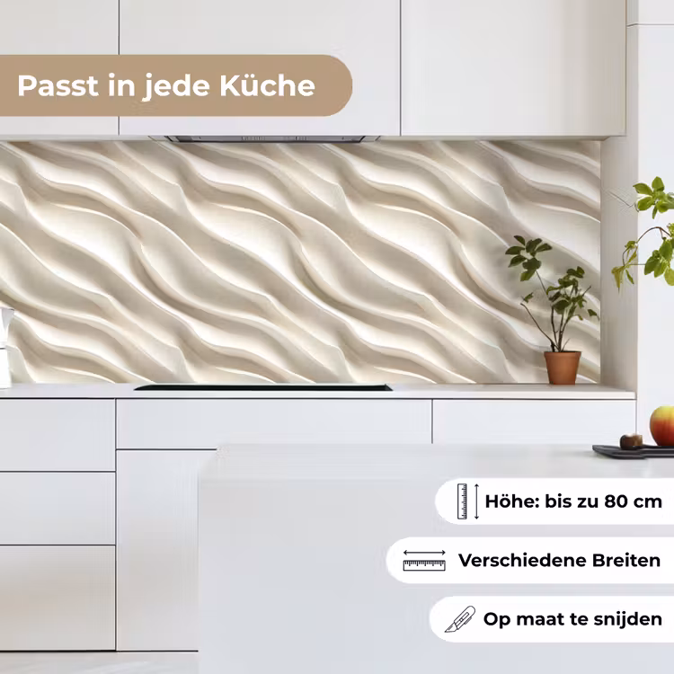 Diagonaal - Golven - Crème keuken achterwand 2 middel 871 -sfeer4_DE