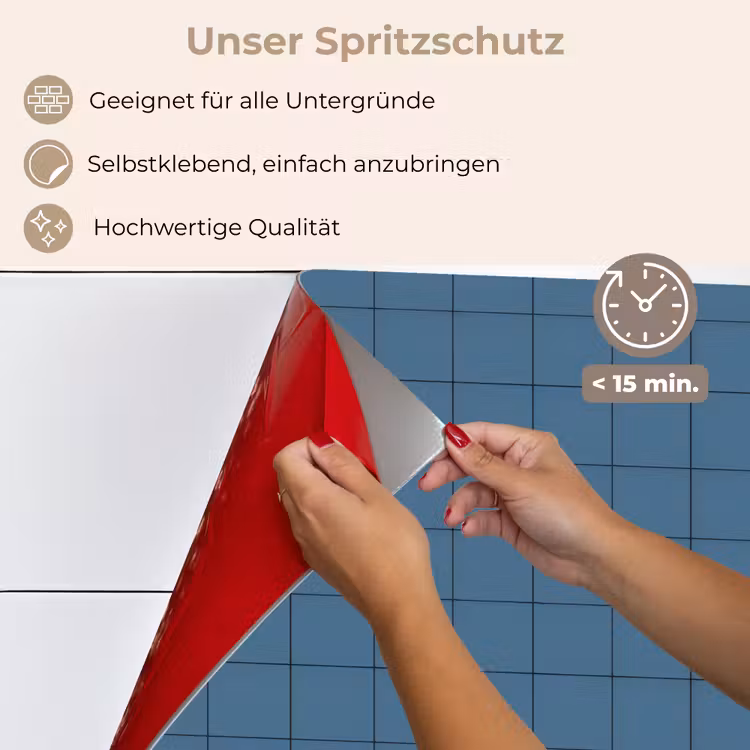 Ruiten - Geometrisch - Blauw keuken achterwand spatscherm klein 900 -spatscherm_DE
