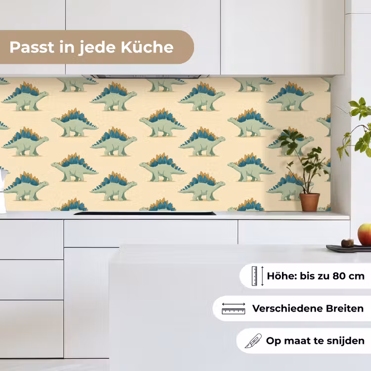 Dino - Patroon - Groen keuken achterwand 2 middel 871 -sfeer4_DE